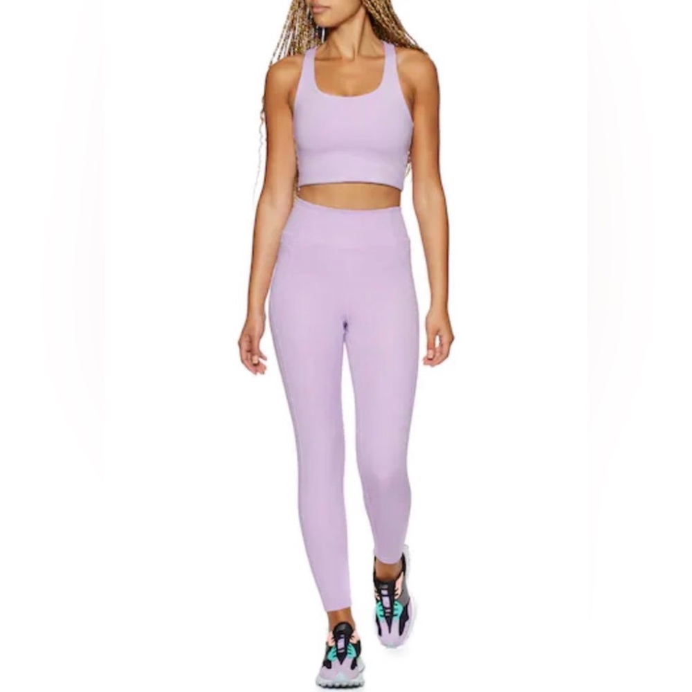Girlfriend Collective Lavender Compressive Paloma Bra w/ Matching Leggings